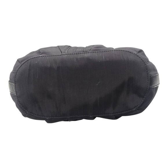 Brighton Black Nylon Patent Leather Trim Hobo Shoulder Bag Braided Strap Pockets - Picture 14 of 16